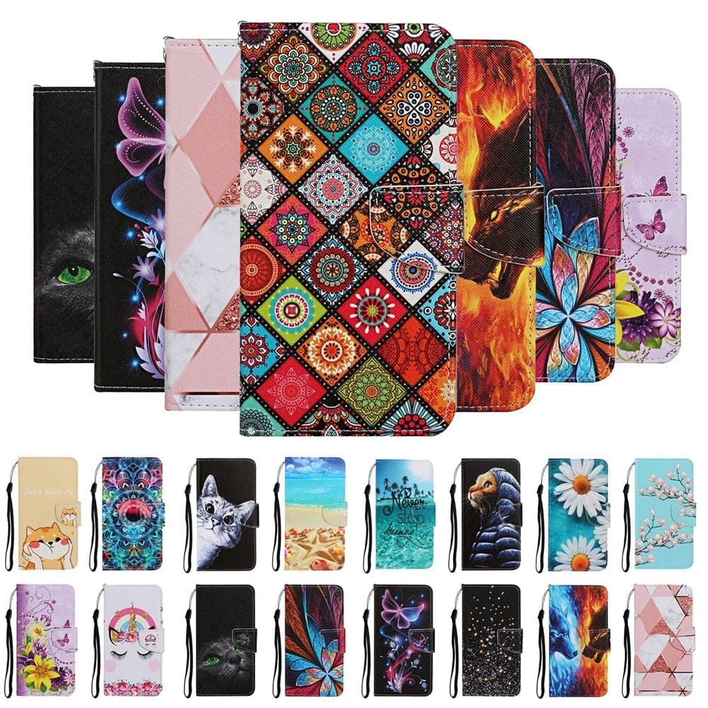 Marble Flip Case on for Etui Samsung Galaxy A12 Case for Funda Samsung M12 Marble Cat Magnetic Leather Wallet Phone Cover Women