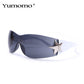 Punk One Piece Sunglasses Goggle New Y2k Luxury Brand Sun Glasses 2000&#39;s Shades Eyewear UV400 Female Designer Five Star Glasses