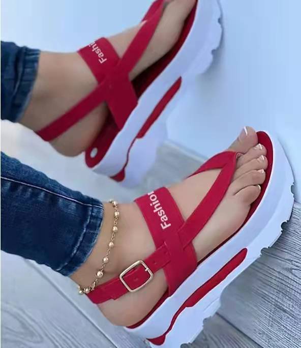 2022 Summer Women Shoes Plus Size Platform Wedge Sandals Women&#39;s Closed Toe Casual Roman Sandals Correction Sandaleas De Mujer