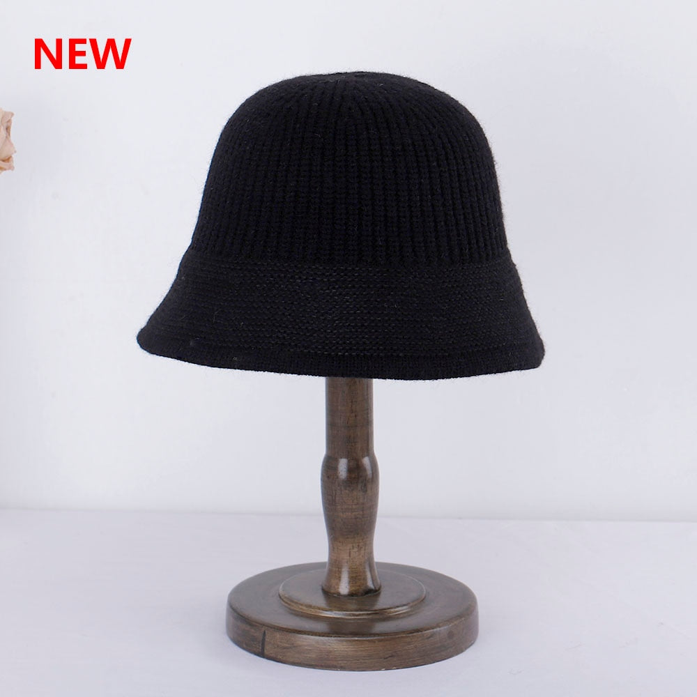 2020 panama warm winter Women&#39;s Bucket hat for teens Felt wool hat for girl sautumn and winter fashion Fur Black hip hop hat cap