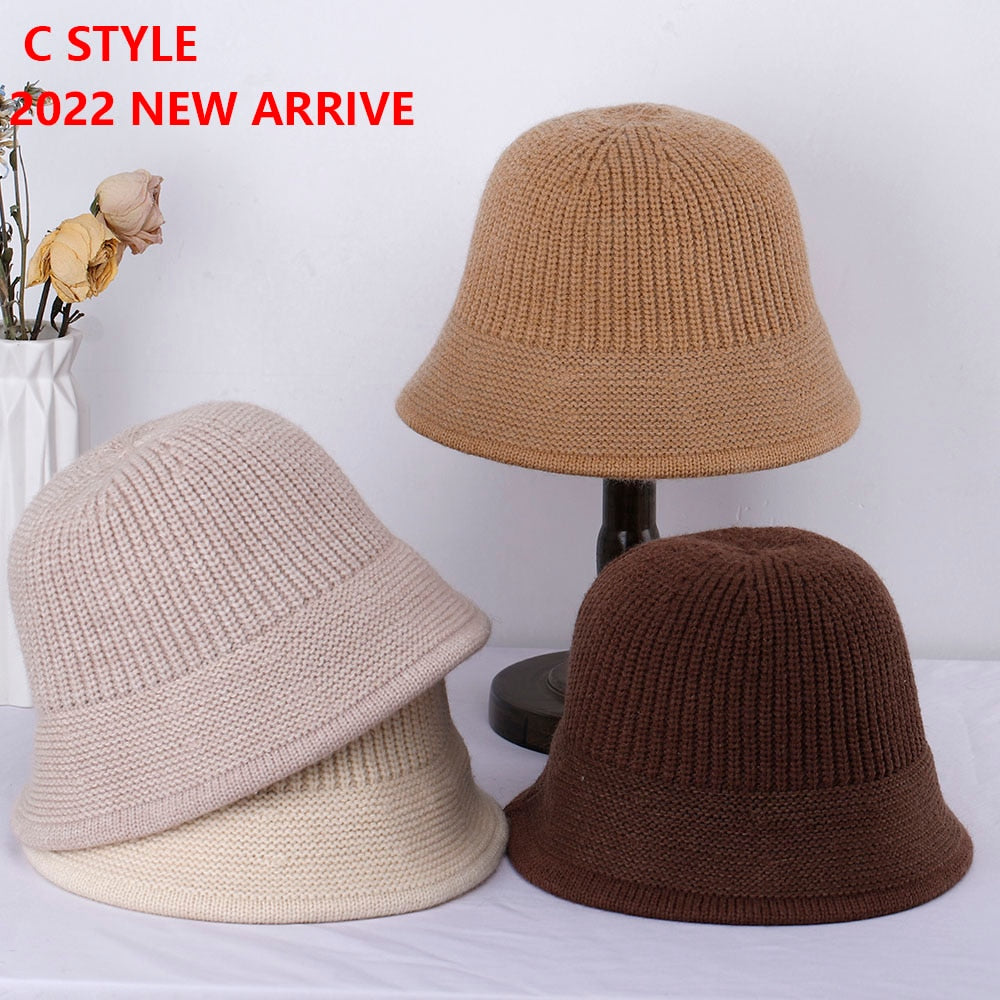 2020 panama warm winter Women&#39;s Bucket hat for teens Felt wool hat for girl sautumn and winter fashion Fur Black hip hop hat cap