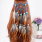 AWAYTR Fashion Boho Feather Headband for Woman Festival Hair Accessories Peacock Feather Turban Ladies Adjust Hairband