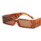 Luxury Rectangle Fashion Sunglasses Man Hip Hop Vintage Designer Black Shades Sun Glasses Small Frame Personality UV400 Eyewear