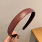 Vintage PU Leather Headband Hairbands Solid Headwear for Women Girls Fashion Hair Band Chic Hair Hoop Hair Accessories