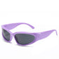 Popular Women&#39;s Sunglasses 2022  Punk Sunglasses Unique Sports Sun Glasses Men UV400 Goggle Shades Mirror Colorful Y2k Eyewear