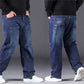 10XL Oversize Black Jeans Men Plus Size 50 Denim Pants Husband Breathable Loose Trousers Men Streetwear Baggy Jeans Casual Pants