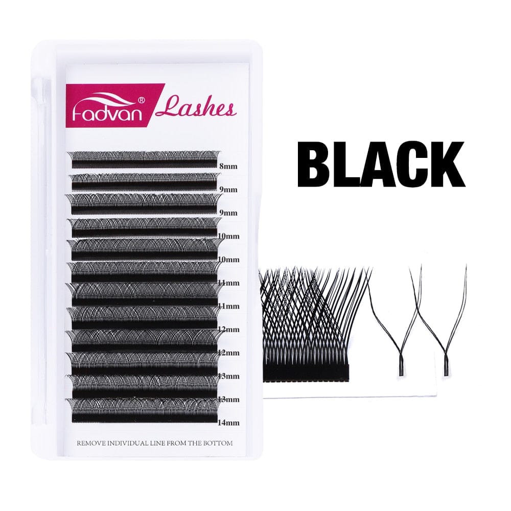 Fadvan Y Shape Eyelashes Extension YY Fake Eyelash Building Mesh Soft Faux Mink YY/VV Lashes Extension Split Tip Makeup Supplies