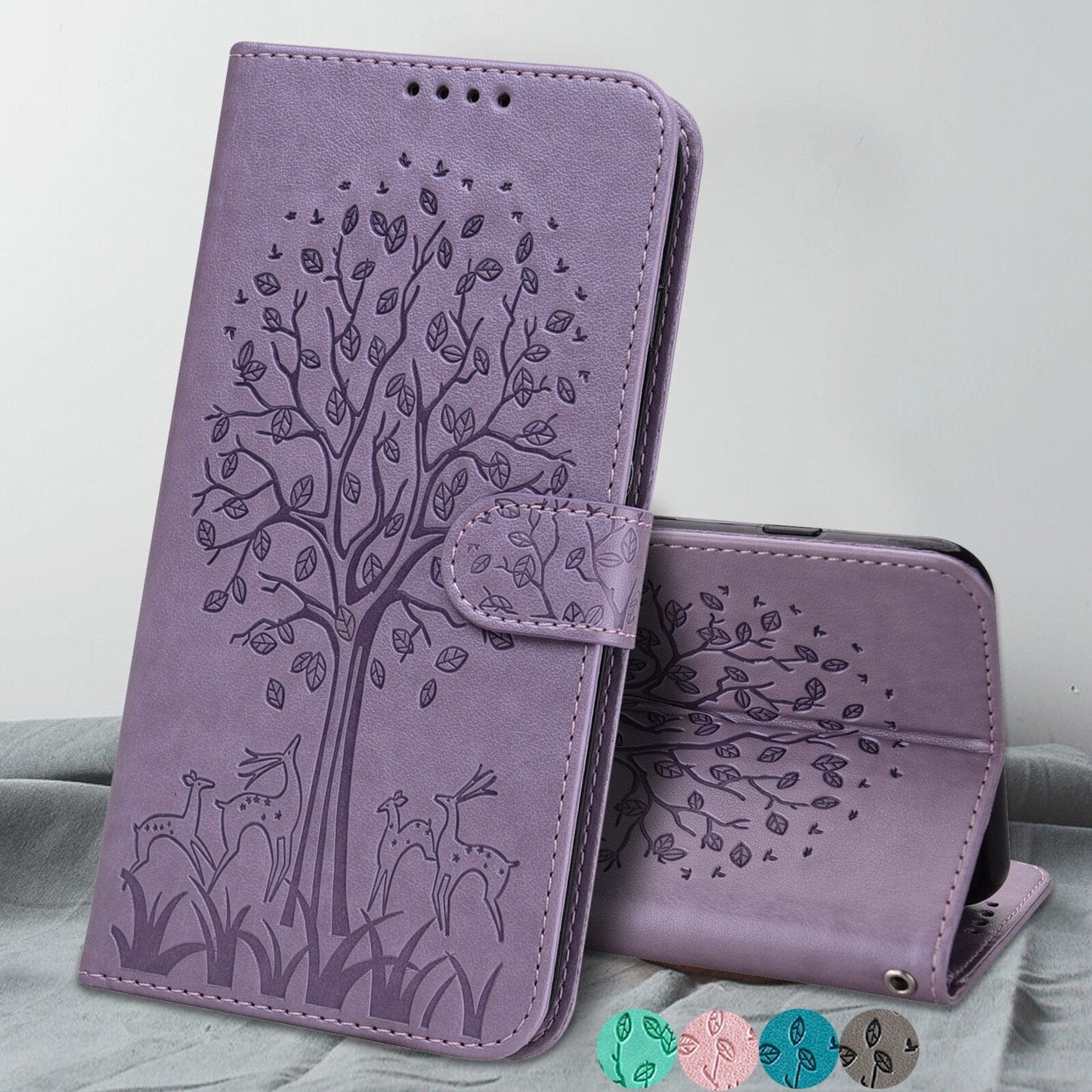 Flip Leather Case for Motorola MOTO E7i Power G20 G10 G30 G22 G60 G9 Plus Cases Tree Deer Magnetic Wallet Phone Back Cover Women