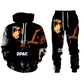 Hip Hop Rapper Tupac Hoodie Set 2 PAC Fleece Sweatshirts Sweatpants West Coast Gangsta Rap Clothing Pullover