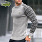 High quality autumn and winter 2022 new men's round neck Pullover color matching waffle sweater with fashionable top