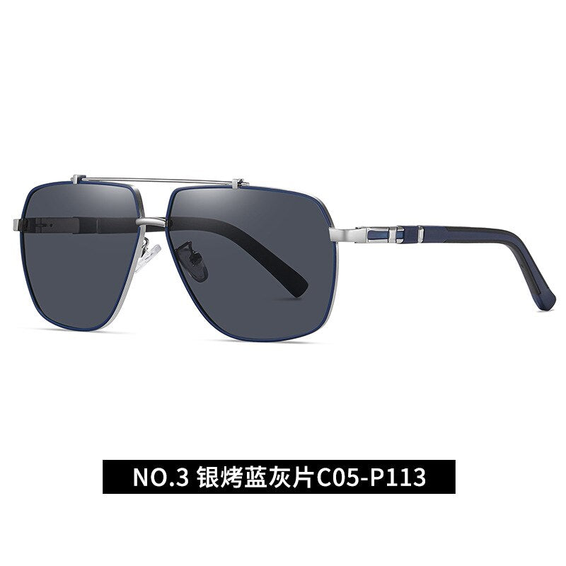 Fashion Square Polarized Sunglasses Outdoor Sunshade Glasses Women Men Luxury Metal Frames Eyewear Black Tea Eyeglasses UV400