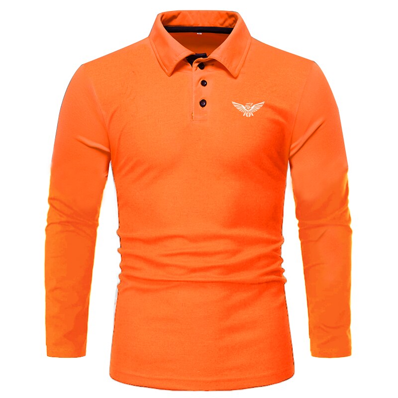 2022 New Autumn Men Fashion Slim Fit Long Sleeve Fashion Polo Shirts , Men Personality Sport Casual Tops Print Polo Shirts .