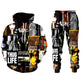 Hip Hop Rapper Tupac Hoodie Set 2 PAC Fleece Sweatshirts Sweatpants West Coast Gangsta Rap Clothing Pullover