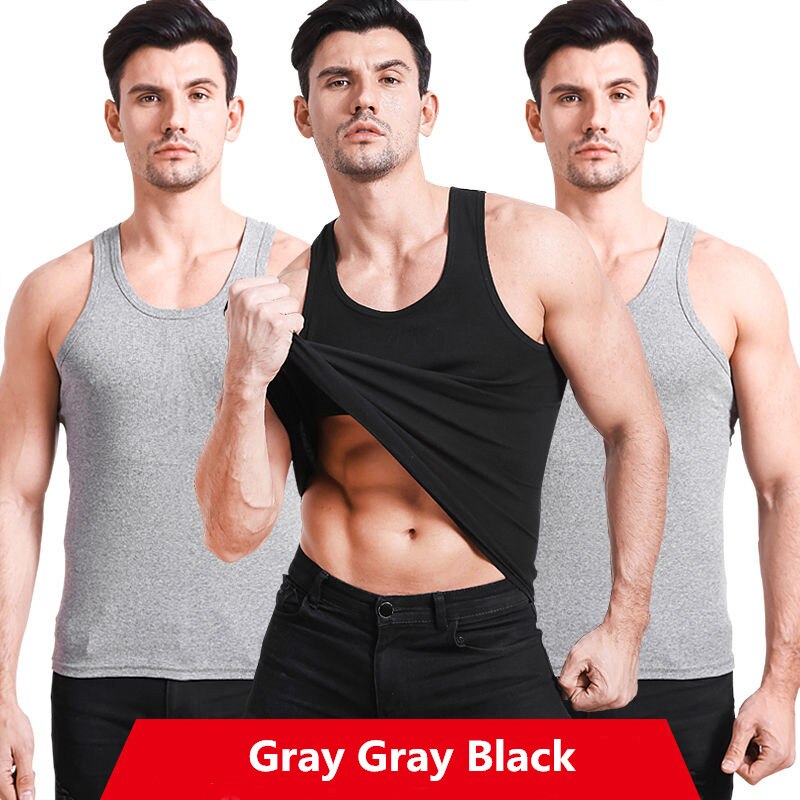 3 Pack Men Cotton Vest Narrow Broad Shoulders Tank Tops Underwear Boy Under Clothes T- Shirts Sleeveless Singlets Undershirt