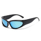 Popular Women&#39;s Sunglasses 2022  Punk Sunglasses Unique Sports Sun Glasses Men UV400 Goggle Shades Mirror Colorful Y2k Eyewear