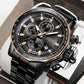 2022 LIGE Men Watches Waterproof Date Brand Clock Large Dial Watch for Men Chronograph Luxury Stainless Steel Quartz Wristwatch