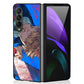 Anime Chainsaw Man Case for Samsung Z Fold3 Fold4 5G Phone Cover 6.7 Inches for Galaxy ZFold 3 Fold 4 Black Hard Capas