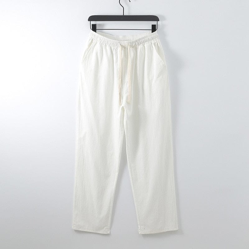 Pants Large Size Summer Men&#39;s Cotton Tall Big Sizes Wide Leg Linen Pant Oversized Jogger Trousers Male Plus Size Loose Pants Men