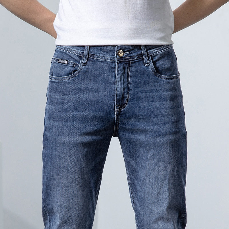 2022 New Men&#39;s Stretch Skinny Jeans New Spring Fashion Casual Cotton Denim Slim Fit Pants Male Trousers