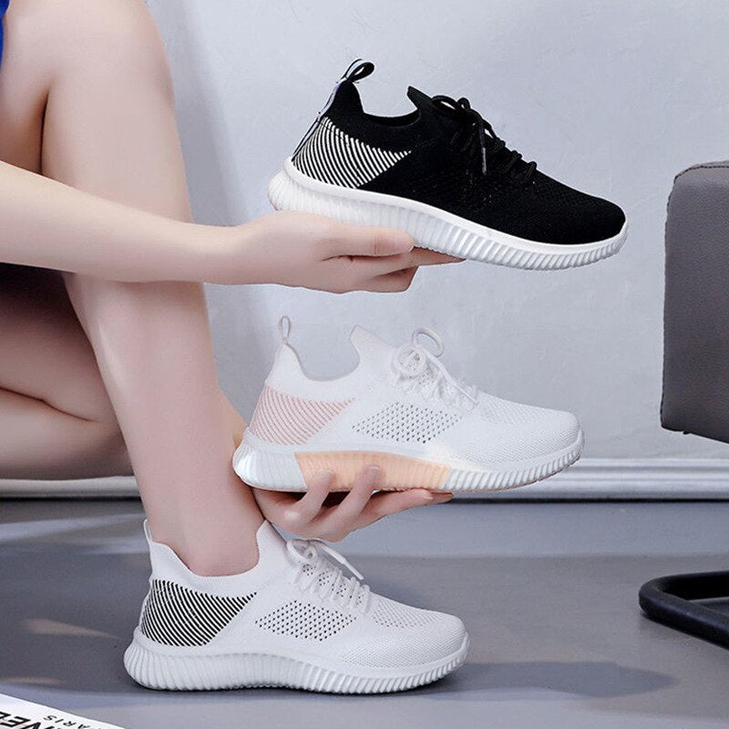 Women&#39;s Casual Sneakers Mesh Breathable Soft Sole Shoes Running Shoes