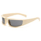 New Steampunk Sport Sunglasses Goggle Trend Women Y2k Mirror Sun Glasses Men Punk Shades Eyewear Unisex Outdoor Eyeglasses UV400