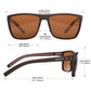 ZENOTTIC Polarized Sunglasses Shade for Men Lightweight TR90 Frame UV400 Protection Square Sun Glasses 2022