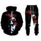 Hip Hop Rapper Tupac Hoodie Set 2 PAC Fleece Sweatshirts Sweatpants West Coast Gangsta Rap Clothing Pullover