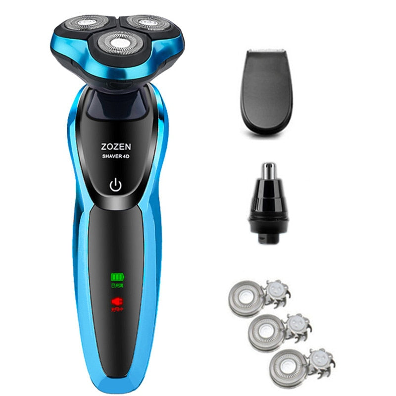 Electric Shaver Rotary Shaver Electric Razor Beard Trimmer Rechargeable Shaving Machine for Men Wet-Dry Dual Use Waterproof