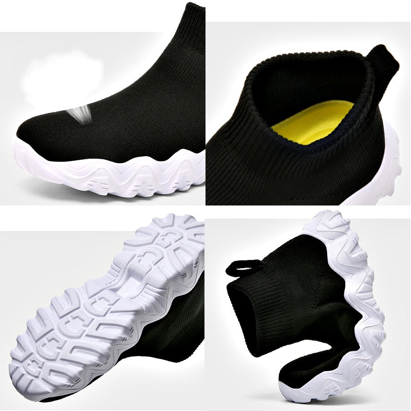 Women&#39;s Chunky Sneakers Breathable Yellow Fashion Women Shoes 2021 New Female Platform Casual Woman Flats Loafers Socks Sneakers