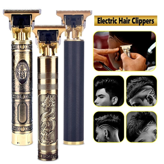 Vintage T9 Electric Hair Clipper Cordless Cutting Machine Professional Hair Trimmer for Men Shaver Beard Lighter Barber