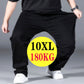 10XL Oversized Black Casual Pants Mens Breathable Sweatpants Elastic Waist Jogger Pants Quick Dry Baggy Trousers Men Streetwear