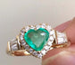 Elegant Square Emerald Ring for Women Fashion Gold Color Inlaid Green Zircon Wedding Rings Bridal Engagement Jewelry