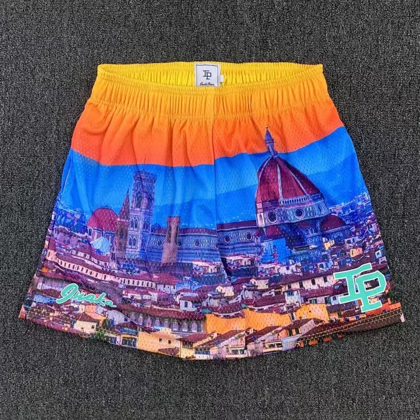 New Brand Shorts Men Women Mesh Shorts Quarter Pants  Breathable Loose Fitness Sports Gym Training  Printed Shorts Quick-Drying