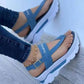 2022 Summer Women Shoes Plus Size Platform Wedge Sandals Women&#39;s Closed Toe Casual Roman Sandals Correction Sandaleas De Mujer