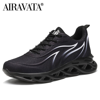 Men&#39;s Flame Printed Sneakers Sports Shoes Comfortable Running Shoes Outdoor Men Athletic Shoes Trainers