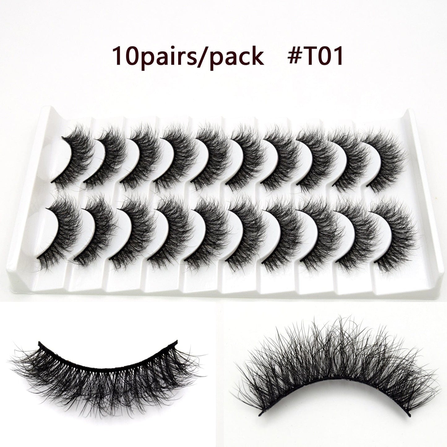 Visofree 5D Mink Eyelashes Long Lasting Mink Lashes Natural Dramatic Volume Eyelashes Extension Thick Long 3D False Eyelashes