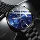 BELUSHI Fashion Men&#39;s Quartz Watch Chronograph Sport Men Watches Top Brand Luxury Full Steel Waterproof Clock Male Wristwatch