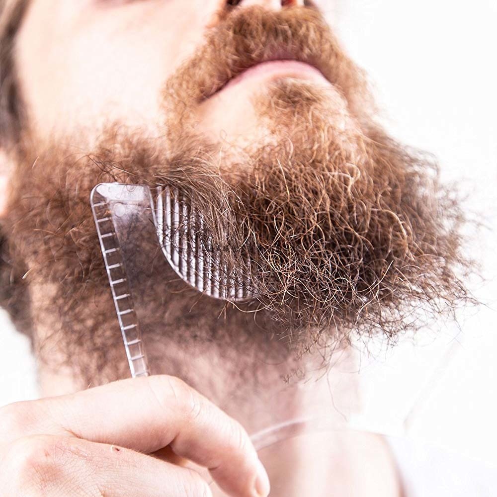 New Innovative Design Beard Shaping Tool Trimming Shaper Template Guide for Shaving or Stencil With Full-Size Comb for Line Up