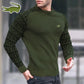 High quality autumn and winter 2022 new men's round neck Pullover color matching waffle sweater with fashionable top