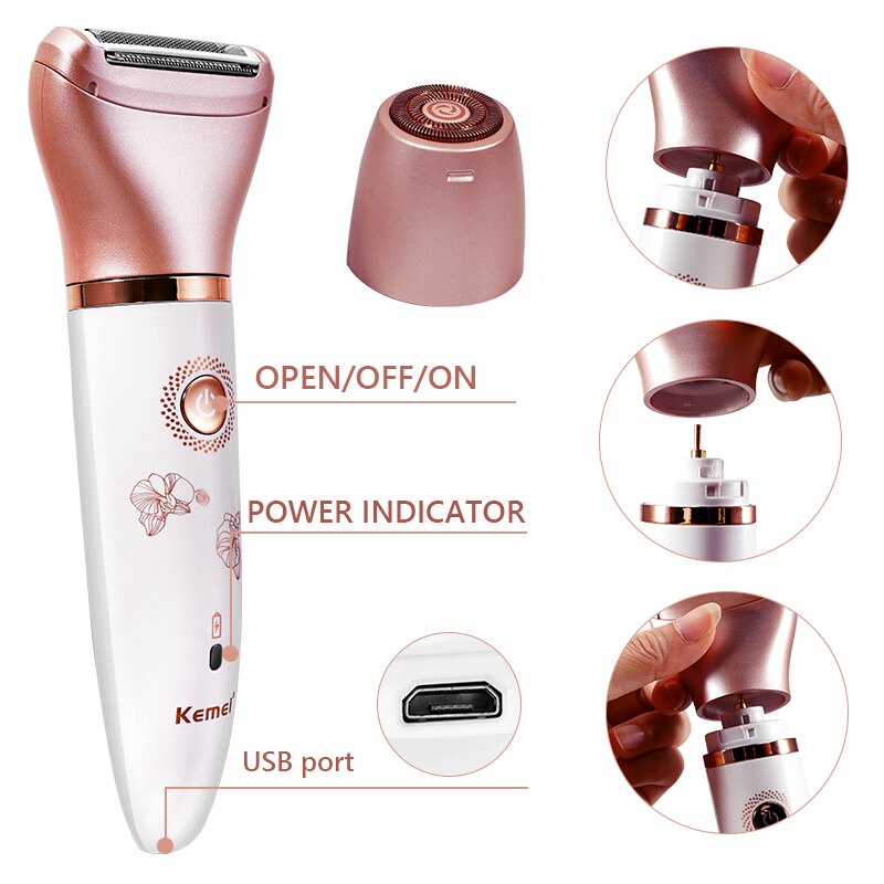 USB Shaver For Women Facial Hair Remover Leg Body Hair Removal Female Shaving Machine Women Razor Electric Bikini Trimmer