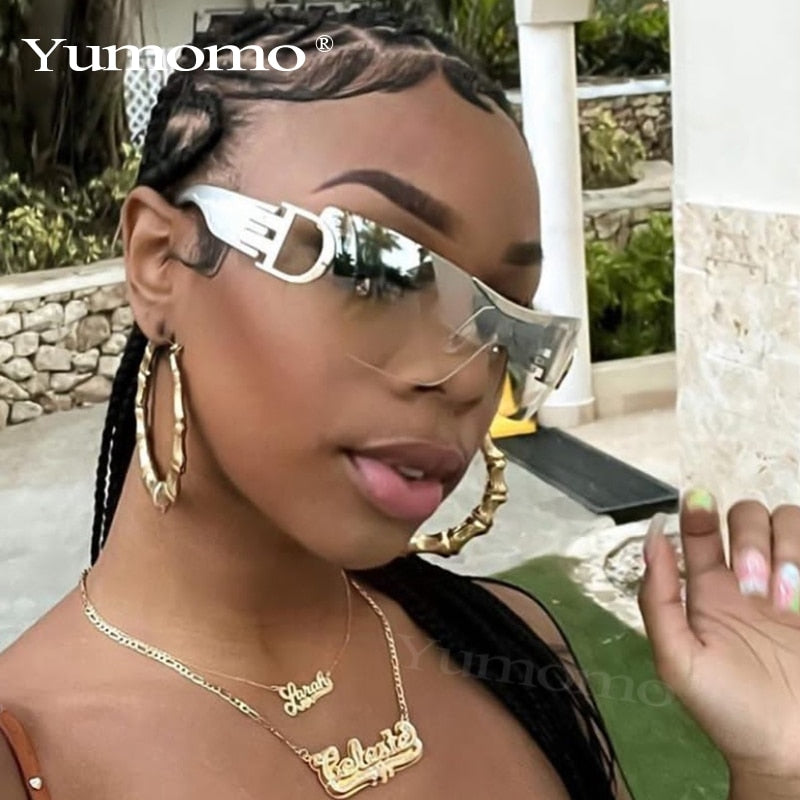 Luxury Brand 2000'S Sport Sunglasses New Women Punk Sun Glasses Goggle Female UV400 Y2k Shades Eyewear Eyeglasses De Sol Oculos