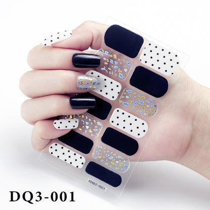 14Pcs /Sheet Nail Stickers Luxury Design Nail Polish Stickers Factory Price Full Cover Nail Charms for Manicure Women Beauty