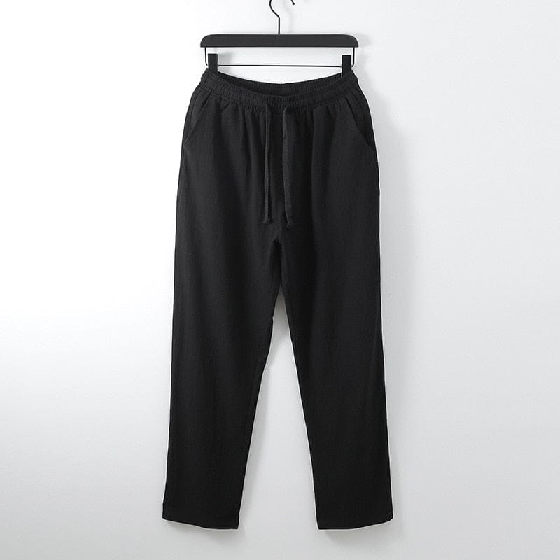 Pants Large Size Summer Men&#39;s Cotton Tall Big Sizes Wide Leg Linen Pant Oversized Jogger Trousers Male Plus Size Loose Pants Men