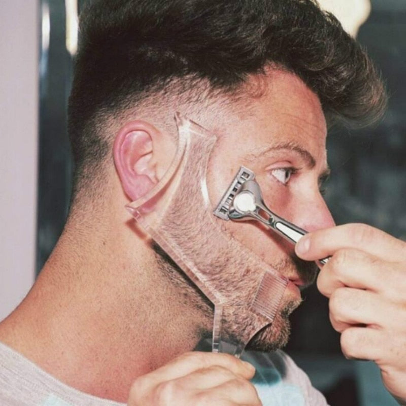 2020  Men Beard Template StylingTool Double Sided Beard Shaping Comb Beauty Tool Shaving Hair Removal Razor Tool for Men