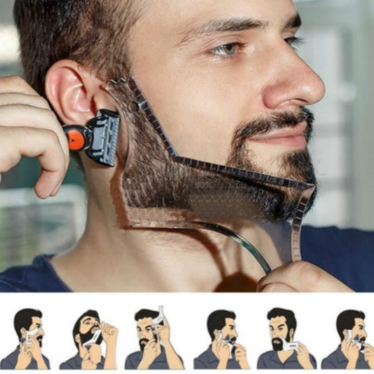 2020  Men Beard Template StylingTool Double Sided Beard Shaping Comb Beauty Tool Shaving Hair Removal Razor Tool for Men