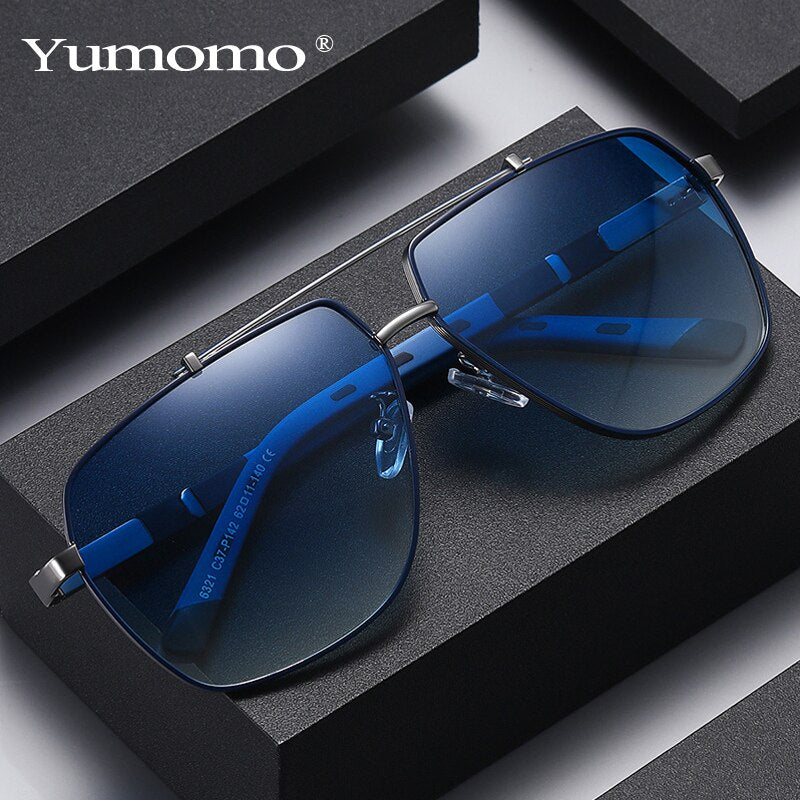 Fashion Square Polarized Sunglasses Outdoor Sunshade Glasses Women Men Luxury Metal Frames Eyewear Black Tea Eyeglasses UV400