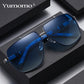 Fashion Square Polarized Sunglasses Outdoor Sunshade Glasses Women Men Luxury Metal Frames Eyewear Black Tea Eyeglasses UV400