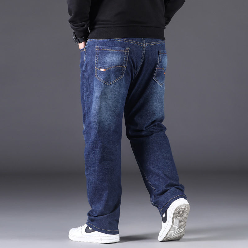 10XL Oversize Black Jeans Men Plus Size 50 Denim Pants Husband Breathable Loose Trousers Men Streetwear Baggy Jeans Casual Pants