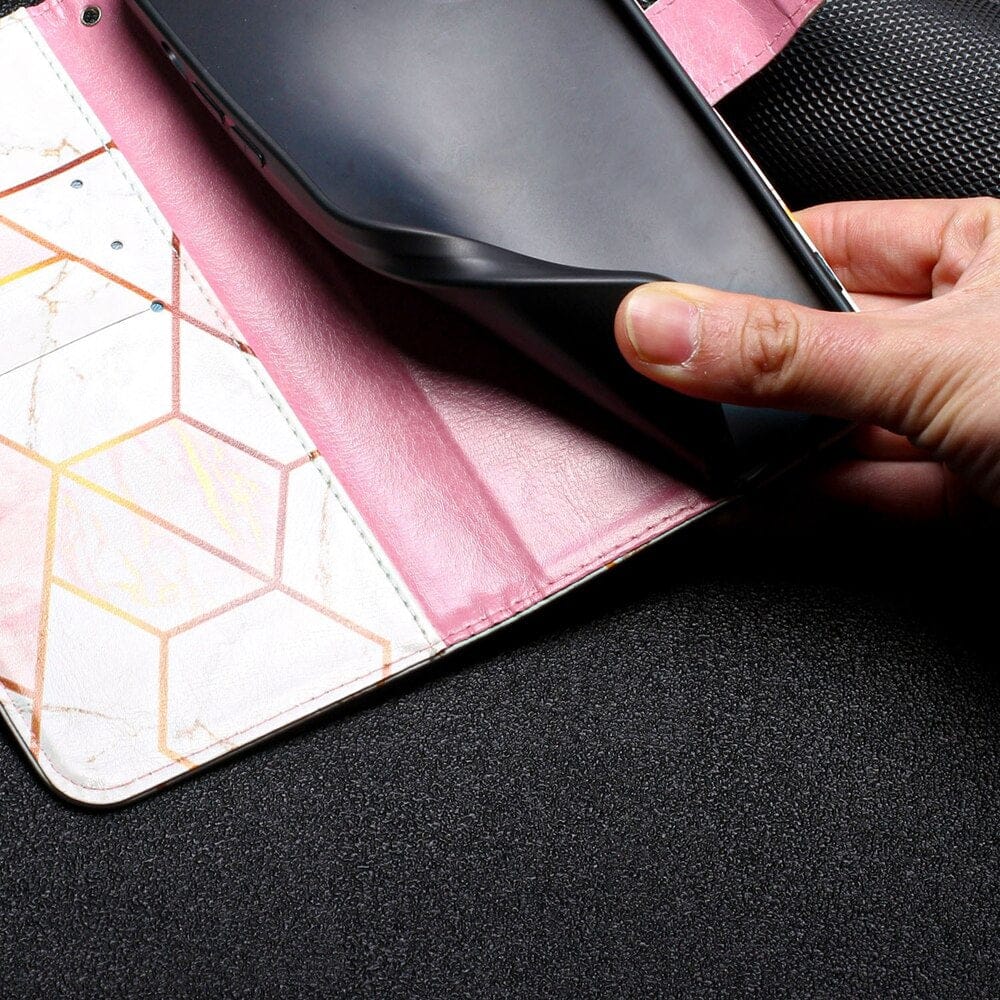 Marble Leather Case for Funda Xiaomi Redmi 10 Prime 9 9A 10A 9C NFC 9T Cases Colorful Wallet Card Holder Flip Phone Cover Women