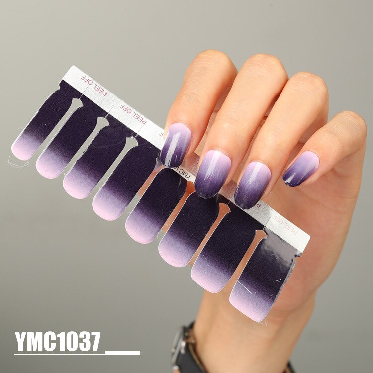 16tips/sheet Beauty Nail Art Sticker Wholesale Nail Polish Full Stickers Pregnant Women Available Solid Color Nails DIY Manicure